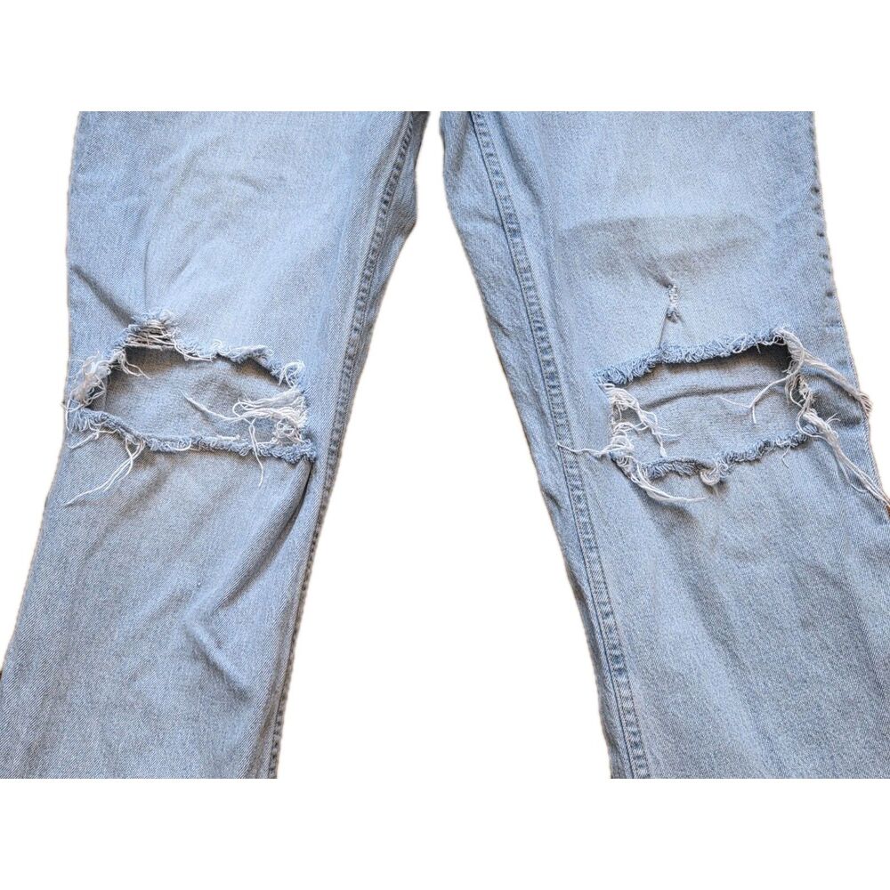 Abercrombie & Fitch 90s Straight Jeans 32x27 Ultra High Rise Curve Love Distress - Picture 3 of 10